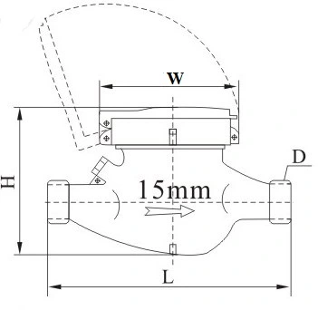 Horizontal Volumetric Rotary Piston Water Meter Class D/R315